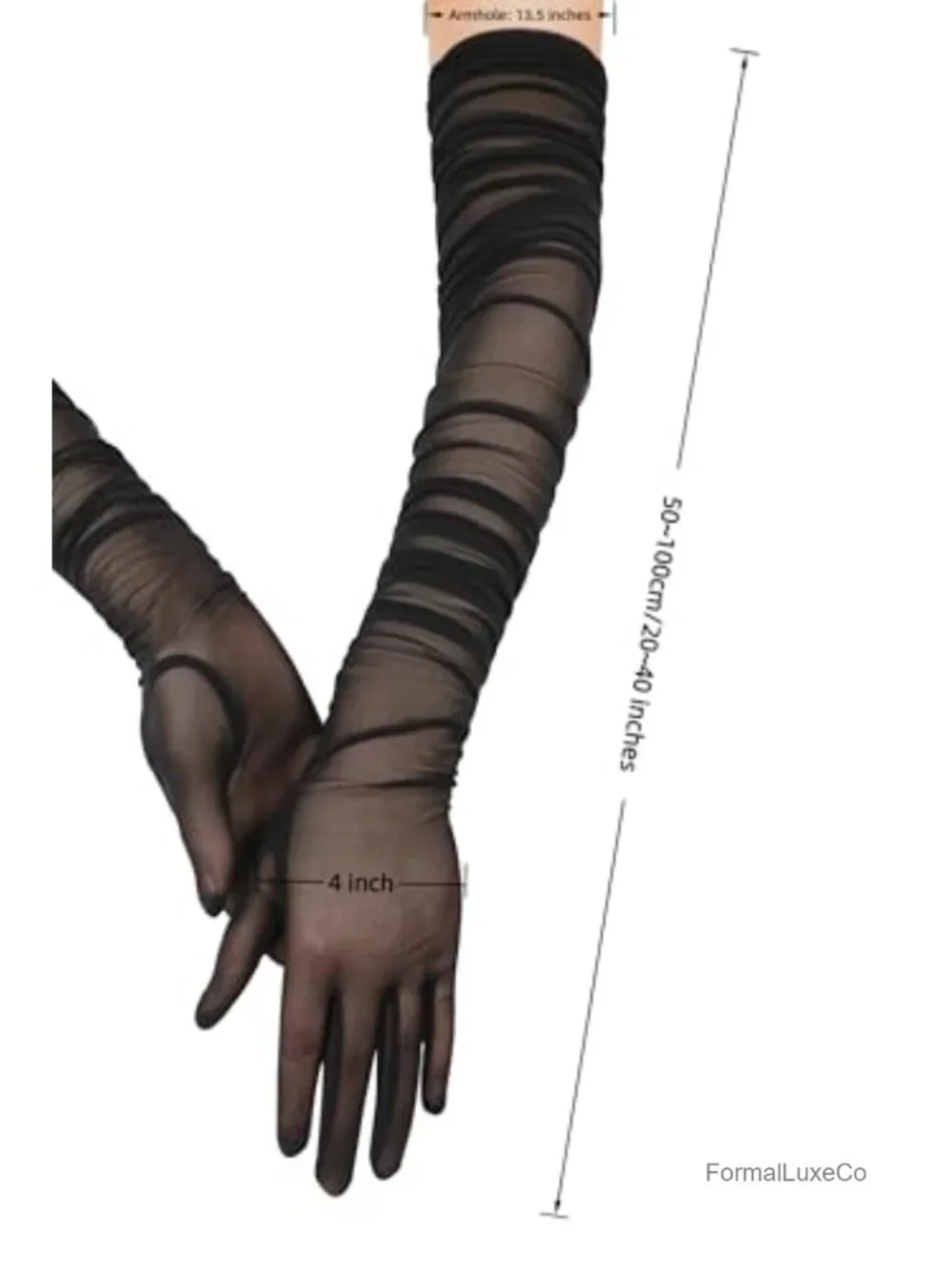 Mesh Tulle Super Long Opera Gloves Sheer Dance Costume Gloves